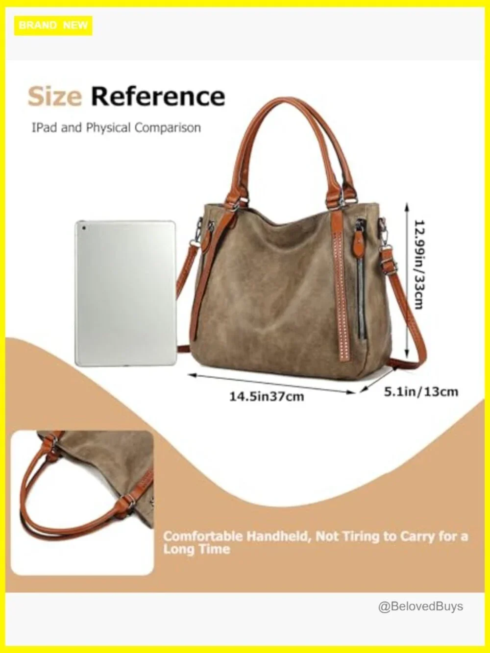Large Vegan Leather Hobo Shoulder Bag Satchel Purse with Adjustable Strap